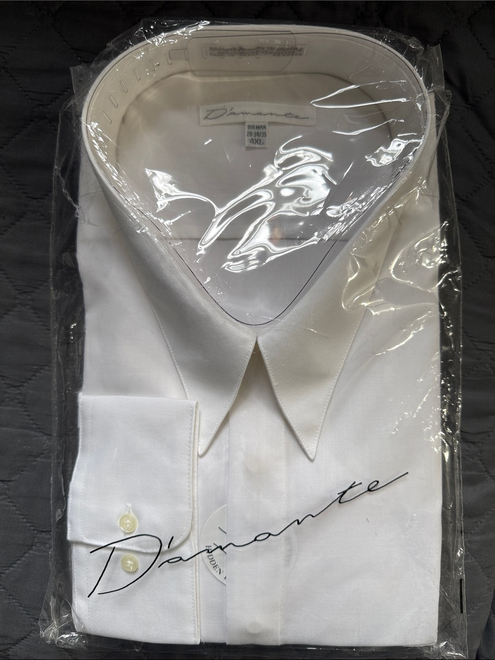 Men's White Dress Shirt - Classic Point Collar